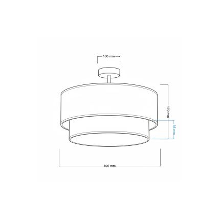 Brilagi - Plafonnier LED à montage en surface BOHO BOBO 1xE27/10W/230V Ø 40 cm rose/crème