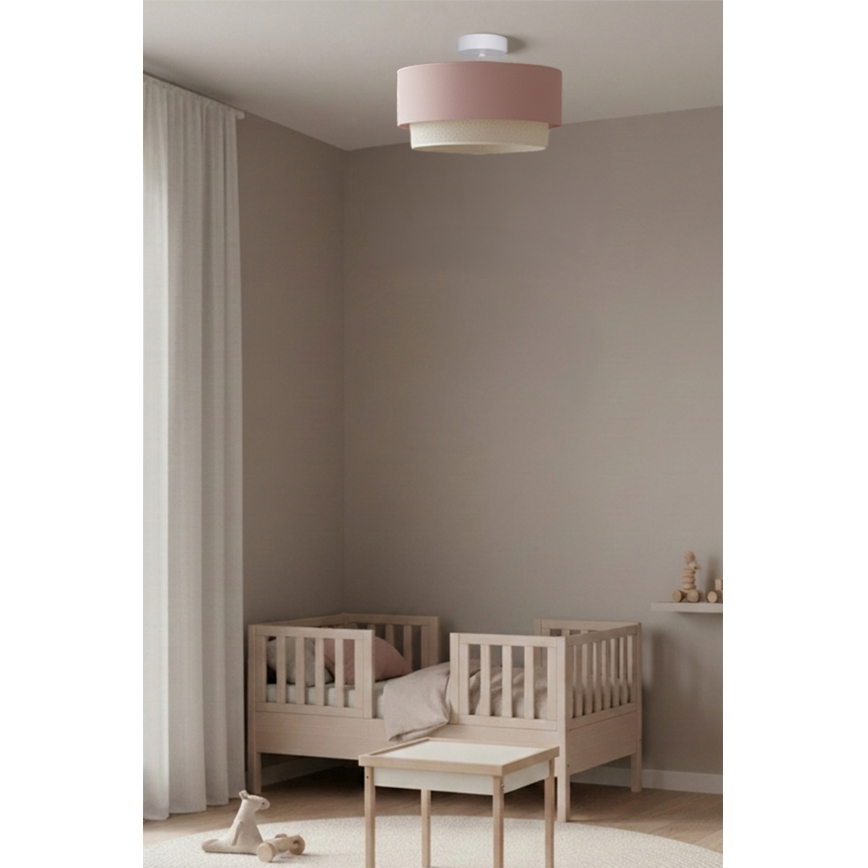 Brilagi - Plafonnier LED à montage en surface BOHO BOBO 1xE27/60W/230V Ø 40 cm rose/crème