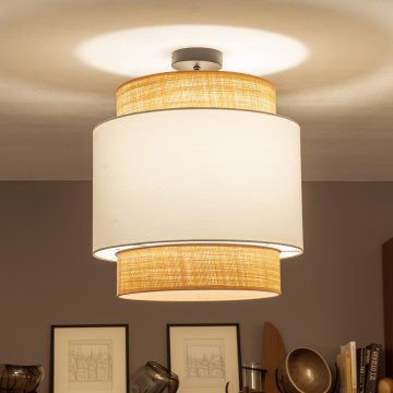 Brilagi - Plafonnier LED à montage en surface CERIA 1xE27/60W/230V Ø 40 cm noir/beige/blanc