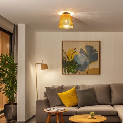 Brilagi - Plafonnier LED à montage en surface CERIA BOHO 1xE27/40W/230V Ø 28 cm marron