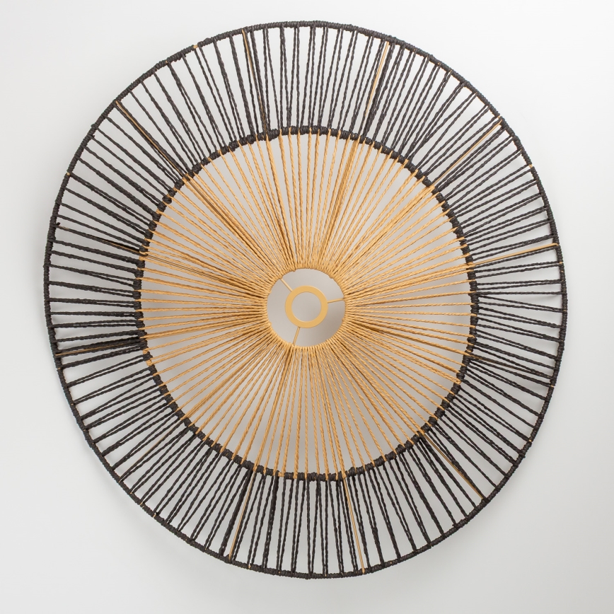 Brilagi - Plafonnier LED à montage en surface CERIA BOHO 1xE27/40W/230V Ø 80 cm noir/marron