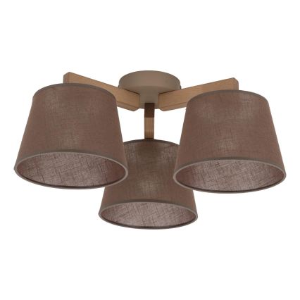 BRILAGI - Plafonnier LED à montage en surface LATTE SABIA 3xE27/15W/230V pin/marron