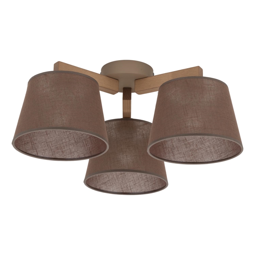 BRILAGI - Plafonnier LED à montage en surface LATTE SABIA 3xE27/15W/230V pin/marron