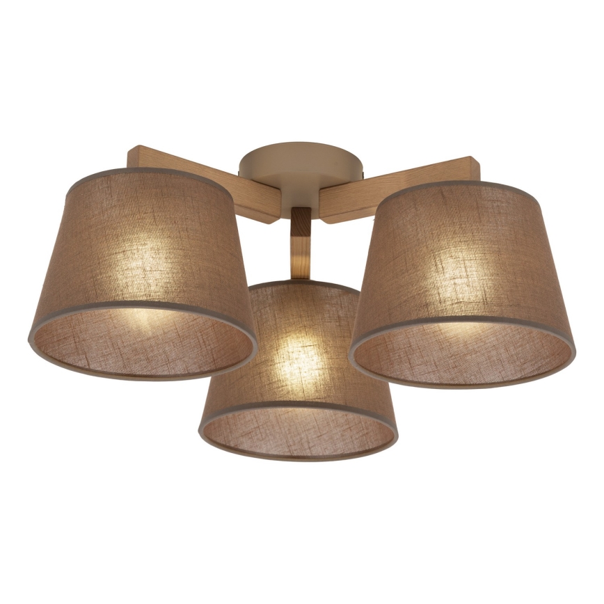 BRILAGI - Plafonnier LED à montage en surface LATTE SABIA 3xE27/15W/230V pin/marron