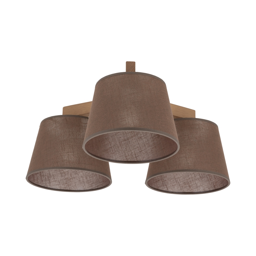 BRILAGI - Plafonnier LED à montage en surface LATTE SABIA 3xE27/15W/230V pin/marron