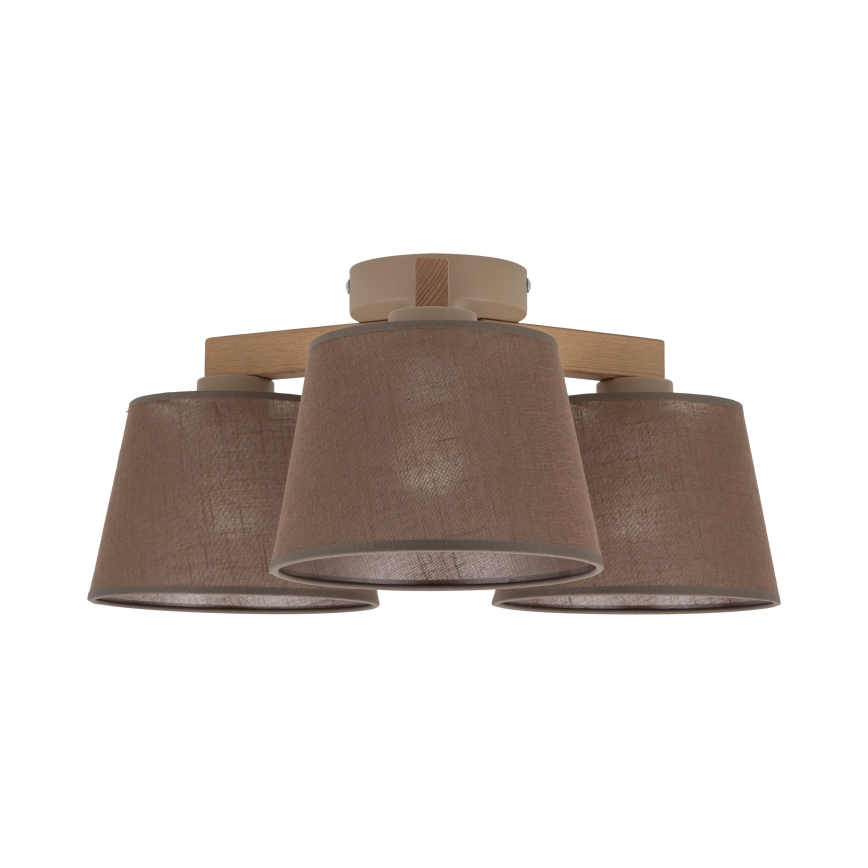 BRILAGI - Plafonnier LED à montage en surface LATTE SABIA 3xE27/15W/230V pin/marron