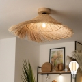 BRILAGI - Plafonnier LED affleurant CERIA BOHO 1xE27/40W/230V Ø 70 cm rotin/chêne