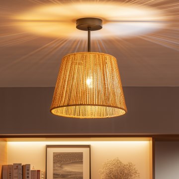 Brilagi - Plafonnier LED affleurant CERIA BOHO 1xE27/60W/230V Ø 28 cm noir/marron