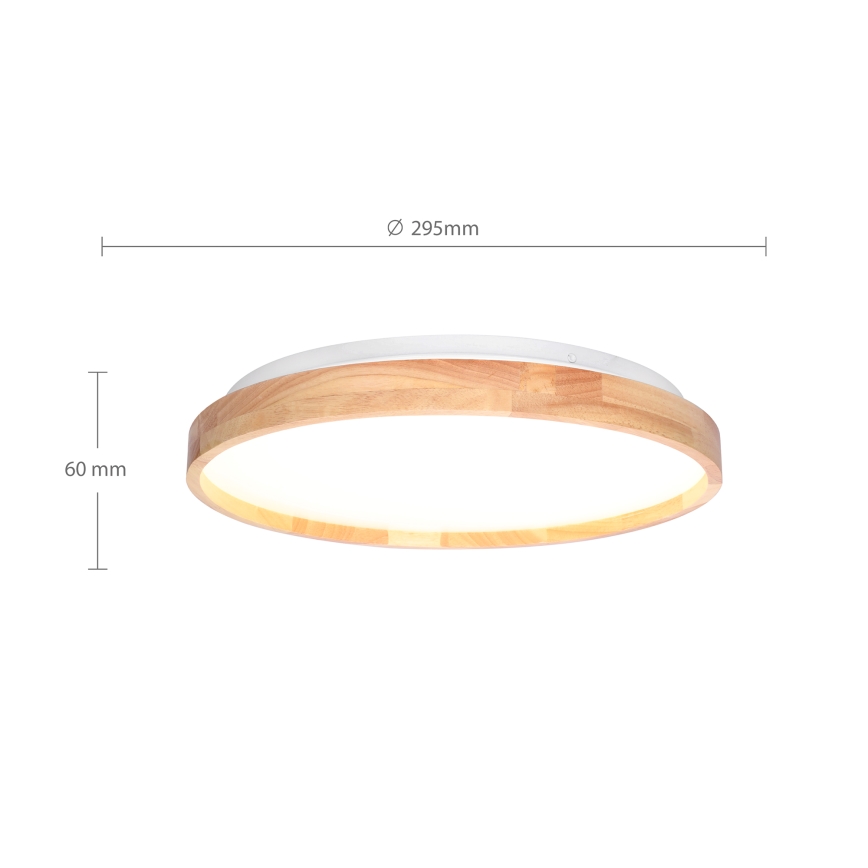 Brilagi - Plafonnier LED ALSON LED/24W/230V Ø 29,5 cm chêne