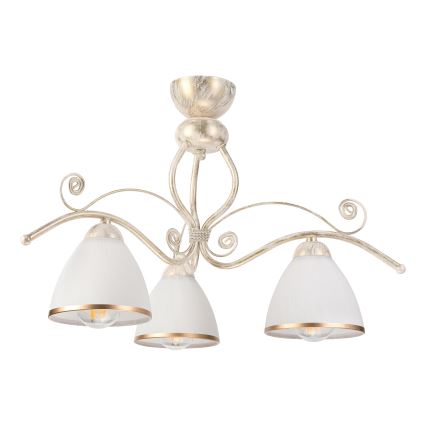 Brilagi - Plafonnier LED ANTICO à montage en surface 3xE27/60W/230V 3000K, patine blanche
