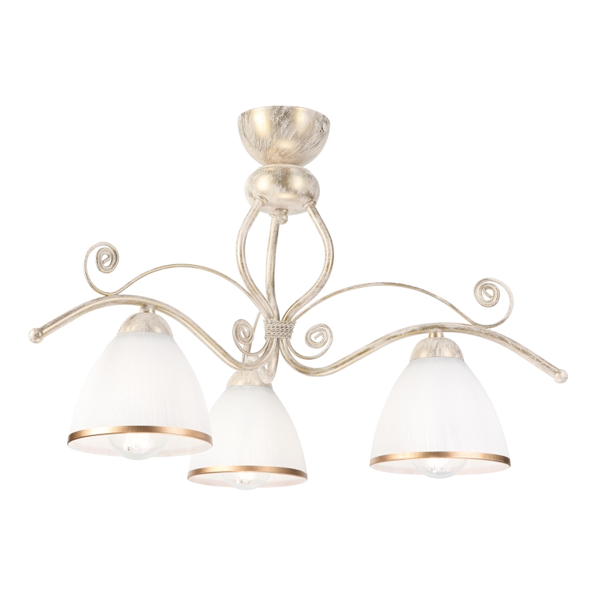 Brilagi - Plafonnier LED ANTICO à montage en surface 3xE27/60W/230V 3000K, patine blanche