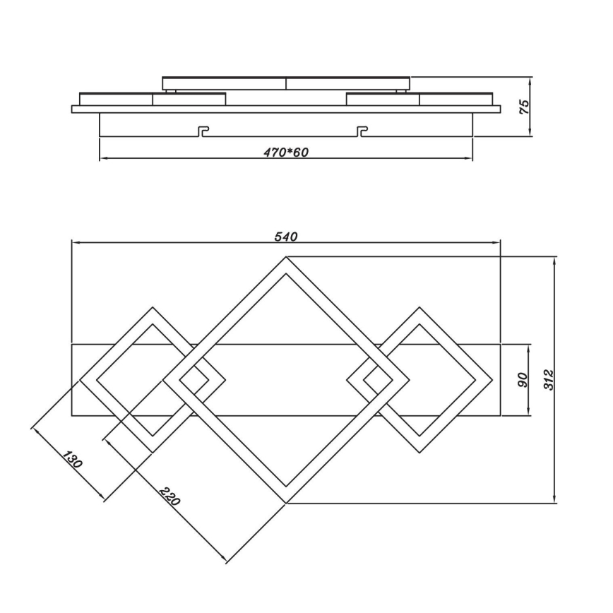 Brilagi - Plafonnier LED AXIS LED/24W/230V