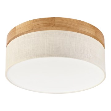Brilagi - Plafonnier LED BELLADONNA LED/20W/230V diam. 30 cm crème/chêne