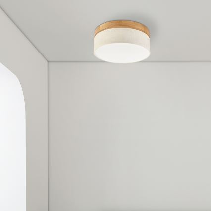 Brilagi - Plafonnier LED BELLADONNA LED/20W/230V diam. 30 cm crème/chêne