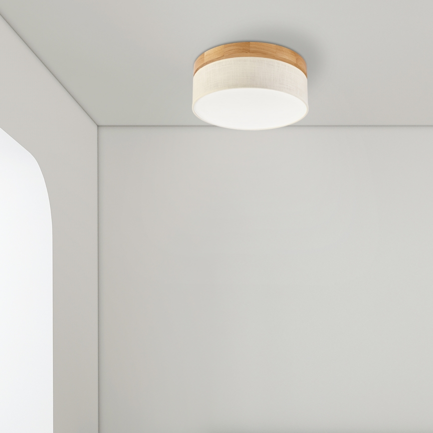 Brilagi - Plafonnier LED BELLADONNA LED/20W/230V diam. 30 cm crème/chêne
