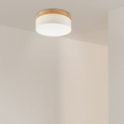 Brilagi - Plafonnier LED BELLADONNA LED/20W/230V diam. 30 cm crème/chêne