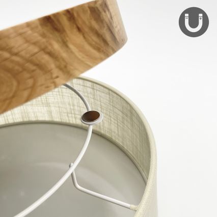 Brilagi - Plafonnier LED BELLADONNA LED/20W/230V diam. 30 cm crème/chêne