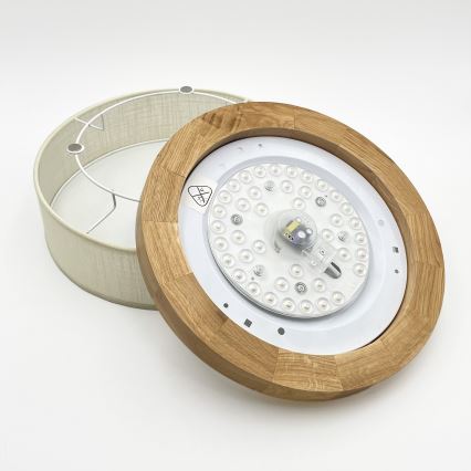 Brilagi - Plafonnier LED BELLADONNA LED/20W/230V diam. 30 cm crème/chêne