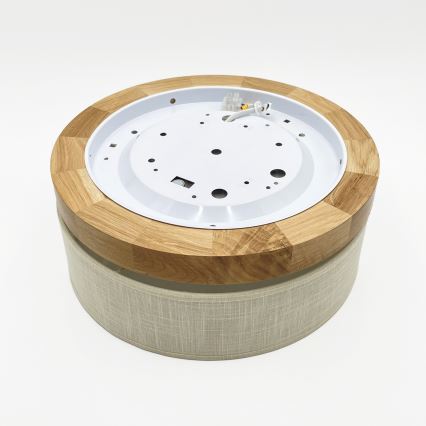 Brilagi - Plafonnier LED BELLADONNA LED/20W/230V diam. 30 cm crème/chêne