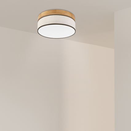 Brilagi - Plafonnier LED BELLADONNA LED/20W/230V Ø 30 cm crème/chêne