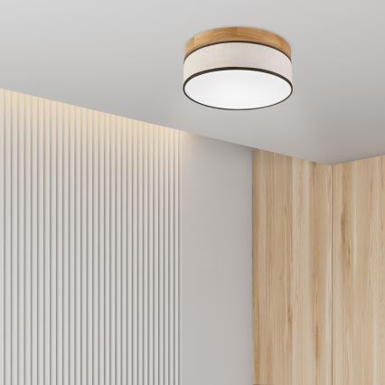 Brilagi - Plafonnier LED BELLADONNA LED/20W/230V Ø 30 cm crème/chêne