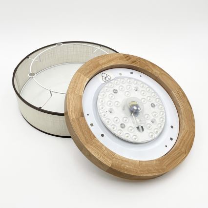 Brilagi - Plafonnier LED BELLADONNA LED/20W/230V Ø 30 cm crème/chêne