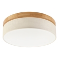 Brilagi - Plafonnier LED BELLADONNA LED/36W/230V diamètre 40 cm crème/chêne