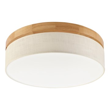 Brilagi - Plafonnier LED BELLADONNA LED/36W/230V diamètre 40 cm crème/chêne