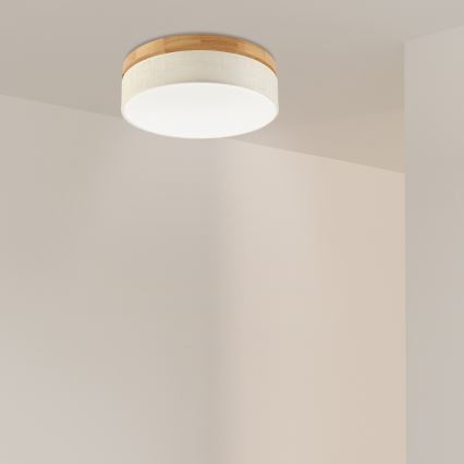 Brilagi - Plafonnier LED BELLADONNA LED/36W/230V diamètre 40 cm crème/chêne