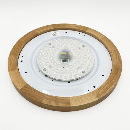 Brilagi - Plafonnier LED BELLADONNA LED/36W/230V diamètre 40 cm crème/chêne
