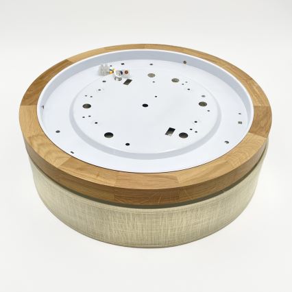 Brilagi - Plafonnier LED BELLADONNA LED/36W/230V diamètre 40 cm crème/chêne