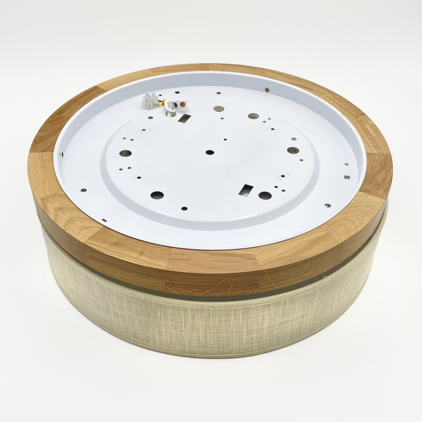 Brilagi - Plafonnier LED BELLADONNA LED/36W/230V diamètre 40 cm crème/chêne