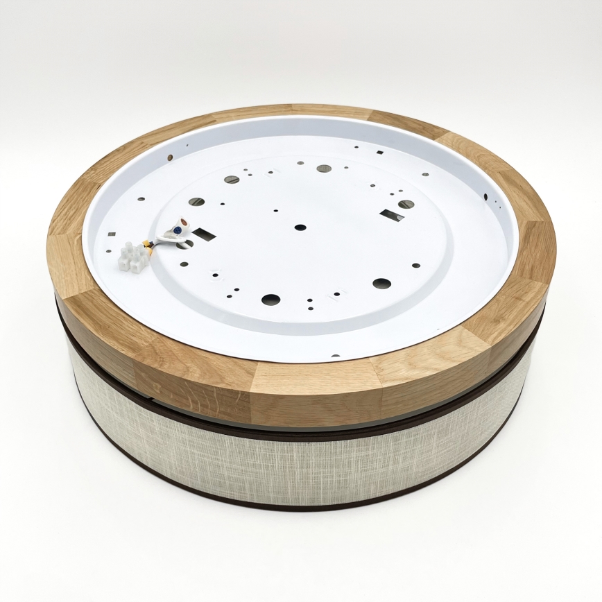 Brilagi - Plafonnier LED BELLADONNA LED/36W/230V diamètre 40 cm crème/chêne