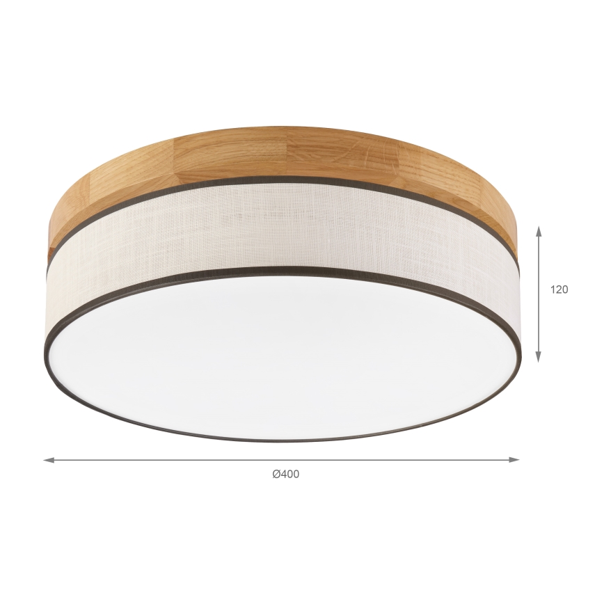 Brilagi - Plafonnier LED BELLADONNA LED/36W/230V diamètre 40 cm crème/chêne