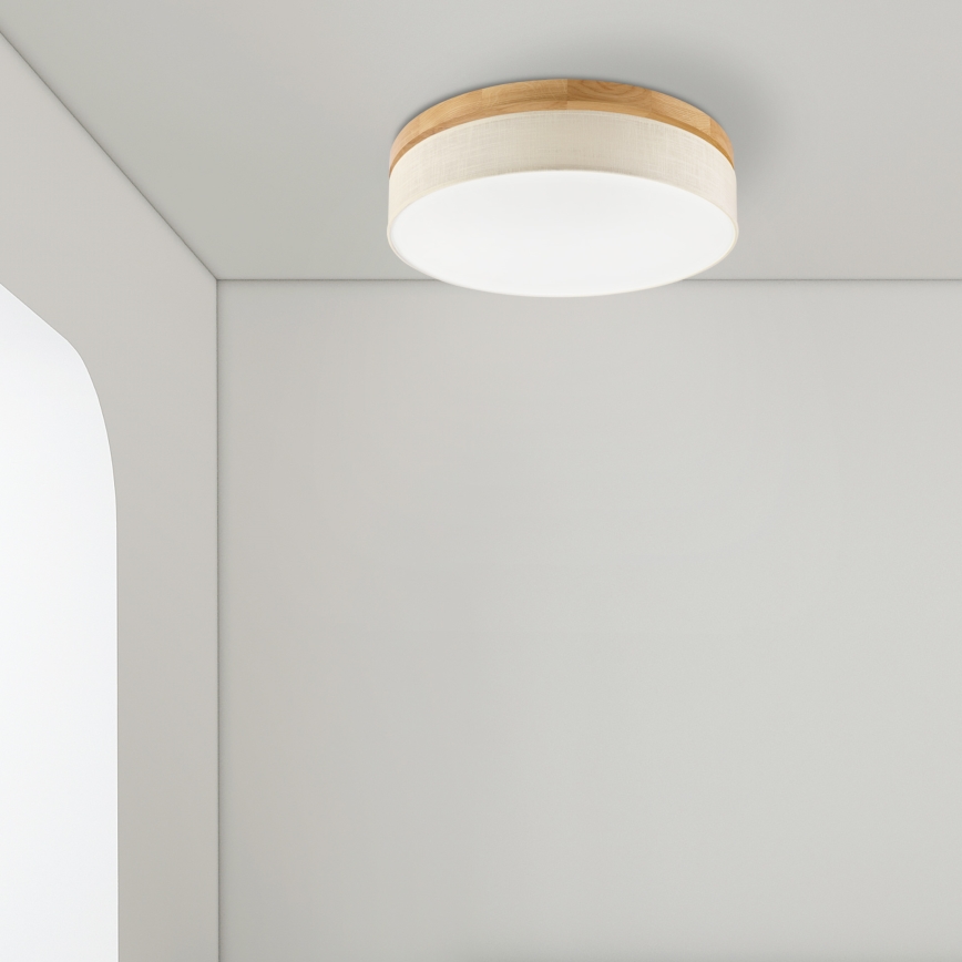 Brilagi - Plafonnier LED BELLADONNA LED/36W/230V Ø 50 cm crème/chêne