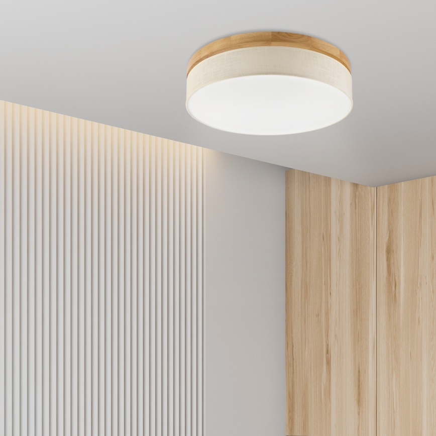 Brilagi - Plafonnier LED BELLADONNA LED/36W/230V Ø 50 cm crème/chêne
