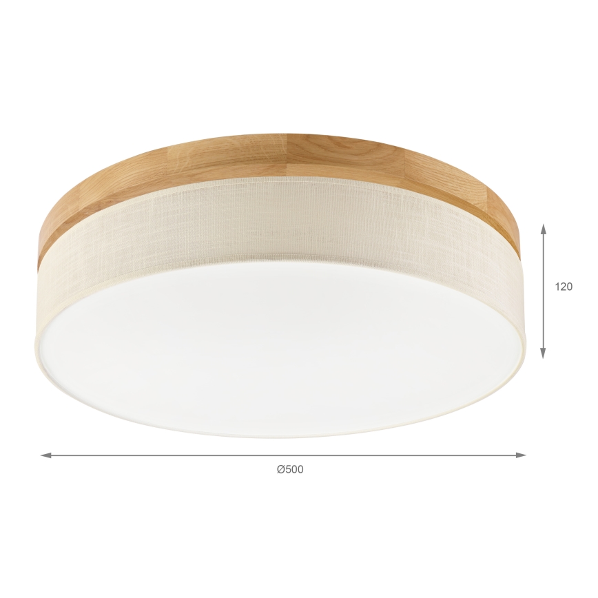 Brilagi - Plafonnier LED BELLADONNA LED/36W/230V Ø 50 cm crème/chêne