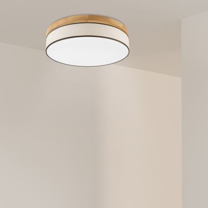 Brilagi - Plafonnier LED BELLADONNA LED/36W/230V Ø 50 cm crème/chêne