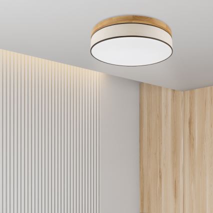 Brilagi - Plafonnier LED BELLADONNA LED/36W/230V Ø 50 cm crème/chêne
