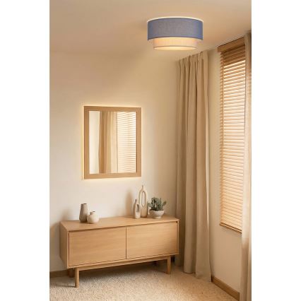 Brilagi - Plafonnier LED BOHO ECO 1xE27/10W/230V Ø 40 cm bleu/crème