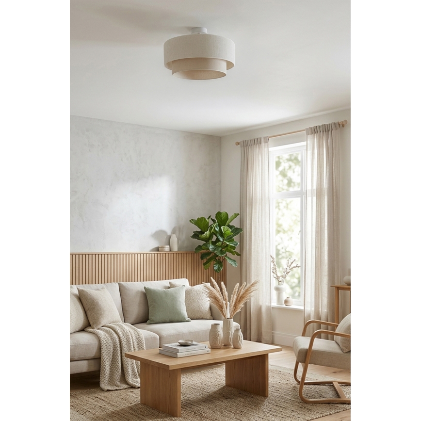 Brilagi - Plafonnier LED BOHO ECO 1xE27/10W/230V Ø 40 cm crème