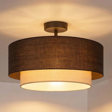 Brilagi - Plafonnier LED BOHO ECO 1xE27/10W/230V Ø 40 cm marron/crème