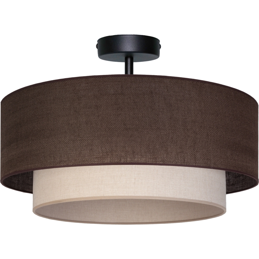 Brilagi - Plafonnier LED BOHO ECO 1xE27/10W/230V Ø 40 cm marron/crème