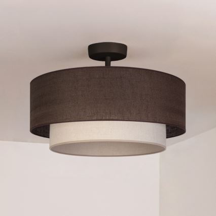 Brilagi - Plafonnier LED BOHO ECO 1xE27/10W/230V Ø 40 cm marron/crème