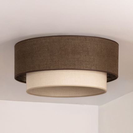 Brilagi - Plafonnier LED BOHO ECO 1xE27/10W/230V Ø 40 cm marron/crème