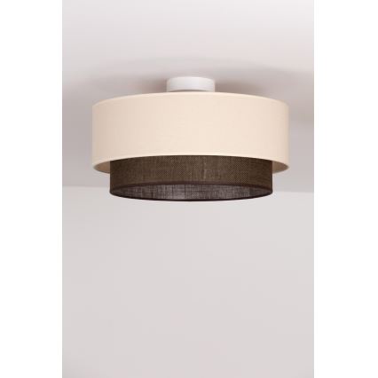 Brilagi - Plafonnier LED BOHO STYLE 1xE27/15W/230V Ø 40 cm crème/marron