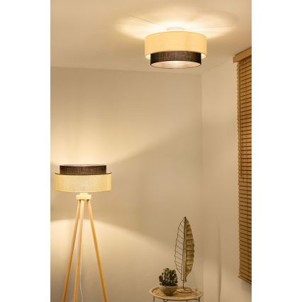 Brilagi - Plafonnier LED BOHO STYLE 1xE27/15W/230V Ø 40 cm crème/marron