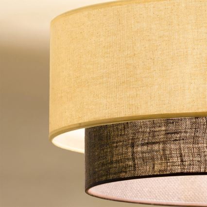 Brilagi - Plafonnier LED BOHO STYLE 1xE27/15W/230V Ø 40 cm crème/marron