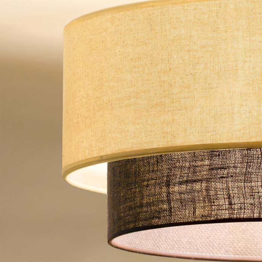 Brilagi - Plafonnier LED BOHO STYLE 1xE27/15W/230V Ø 40 cm crème/marron