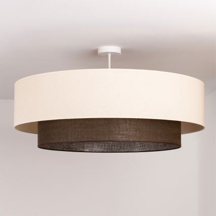 Brilagi - Plafonnier LED BOHO STYLE 3xE27/15W/230V Ø 80 cm crème/marron